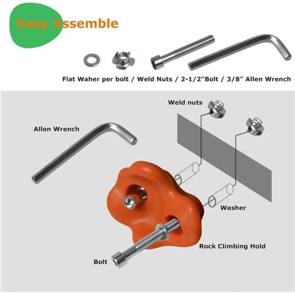 Sets of 25 Multi-Colored Kids&Adults Large Rock Climbing Holds Climbing Rocks - Picture 4 of 8